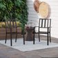 Metal Stackable Garden Chairs Outdoor Set of 2