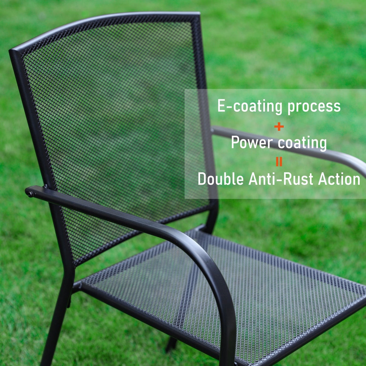 Outdoor Dining Chairs Stacking Garden Chairs Set of 2