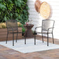 Outdoor Dining Chairs Stacking Garden Chairs Set of 2