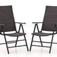 Reclining Rattan Garden Chairs Folding Chairs For Outdoors Set of 2